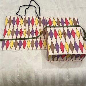 Gucci Harlequin Pattern Shopping bag, Box & Ribbon.